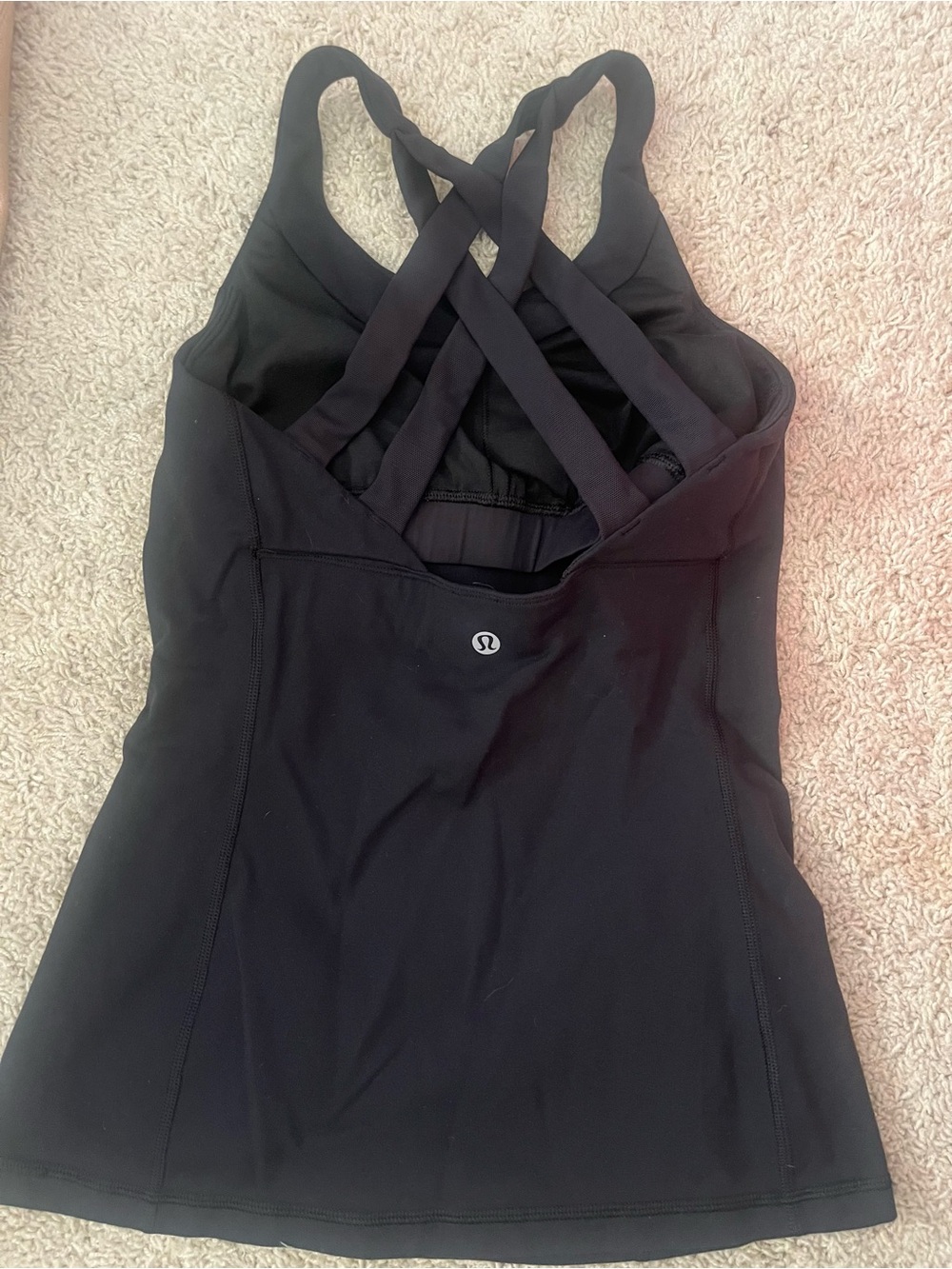 Lululemon Black Luon Compression Tank Top, Size 4